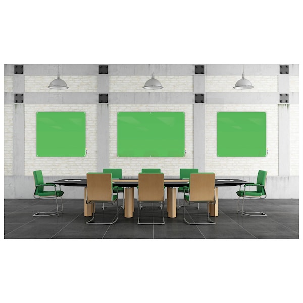 36x48 Magnetic Glass Dry Erase Board, White