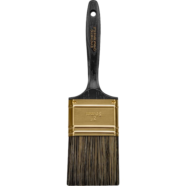 2 Flat Sash Paint Brush, China Hair Bristle, Plastic Handle