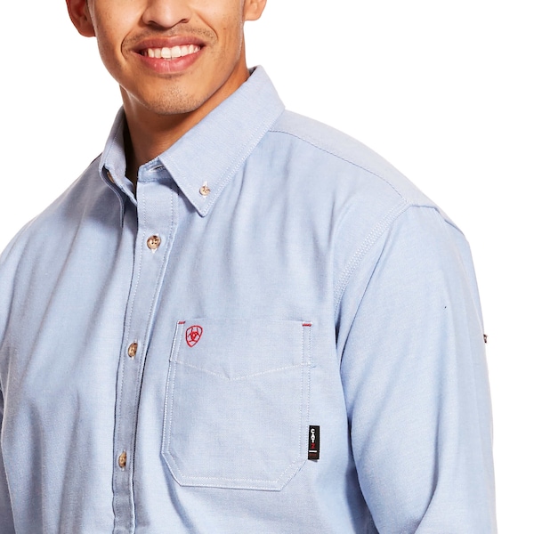 Flame-Resistant Shirt,Blue,XL