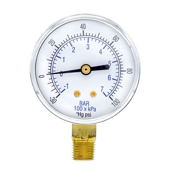 Air Gauge,2-1/2,30/0/100psi,1/4