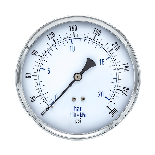 Air Gauge,4-1/2,0-300 Psi,1/4 CBM