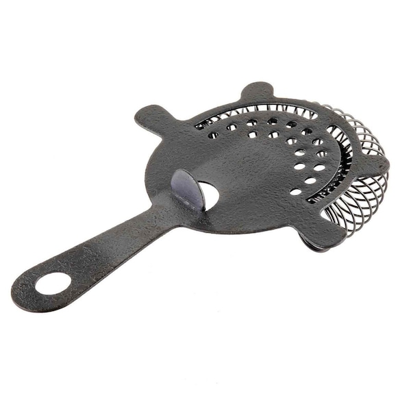 Strainer,4-Prong,Black Acid Etch Finish