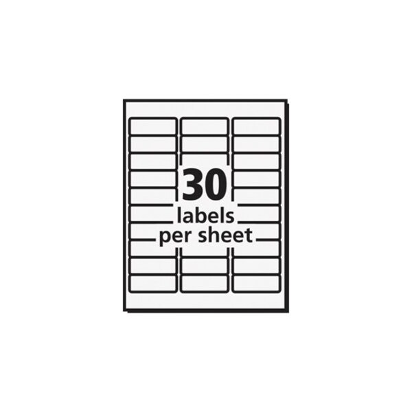 Laser Labels,1x2-5/8,PK750