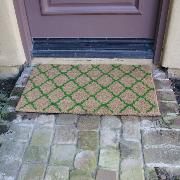 The Moroccan Green - Outdoor Coir Mats - 18 X 30