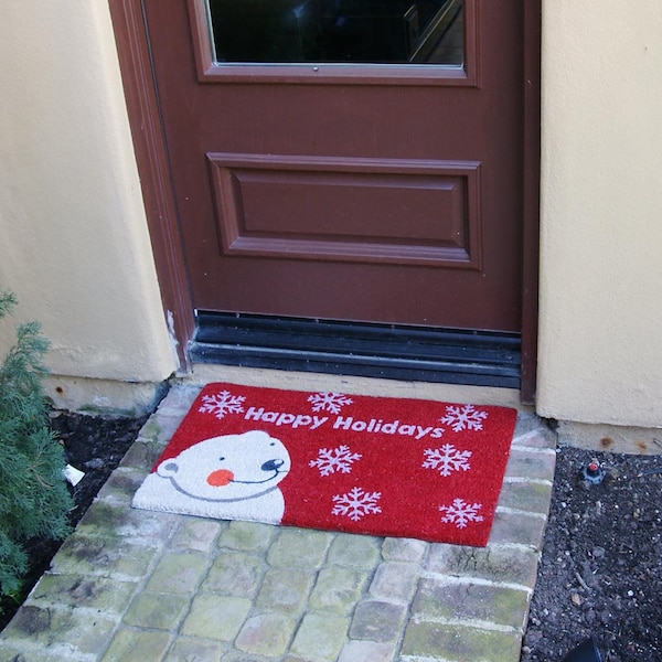 Happy Holidays Doormats Christmas Mats, 18 X 30-Inch