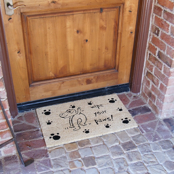 Decorative Doggy Door Mats - 2 Coco Door Mats Outdoor - 18 X 30