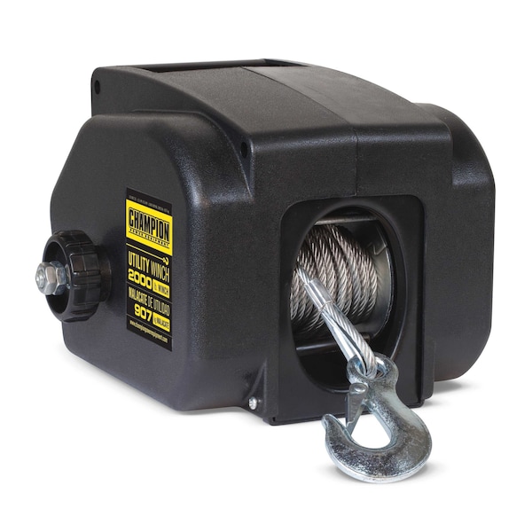 Utility Winch Kit,12V,2000 Lb