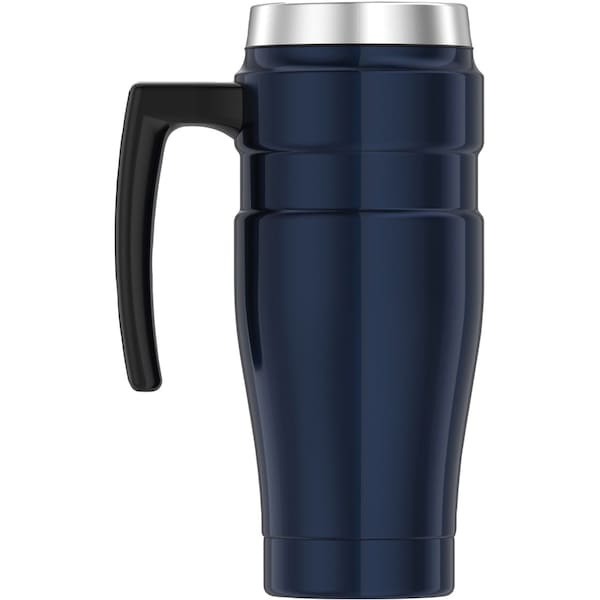 Stainless Steel Travel Mug,16 Oz.,Midnight Blue,Hot 7 Hrs,Cold 18 Hrs