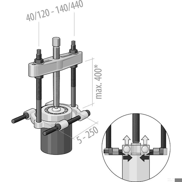 Separator Puller,125-380mm