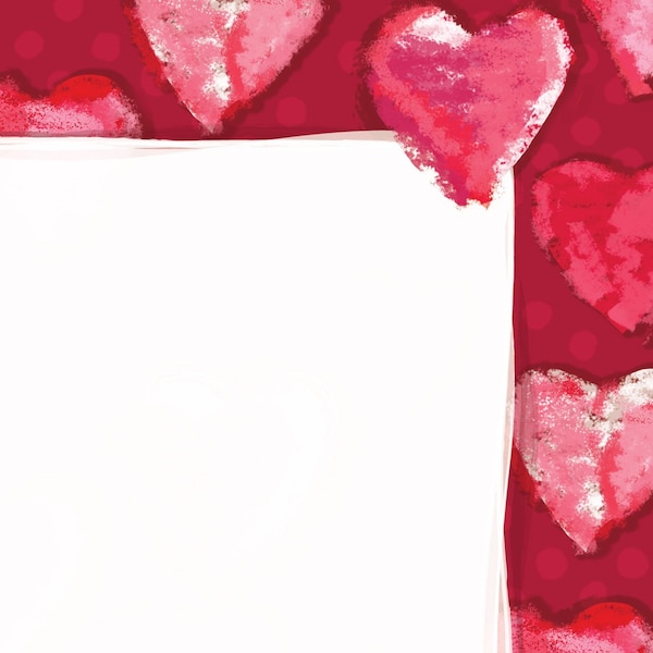 Stationery Letterhead,Fuzzy Heart,PK80