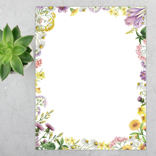 Stationery Letterhead,Flower Mead,PK80