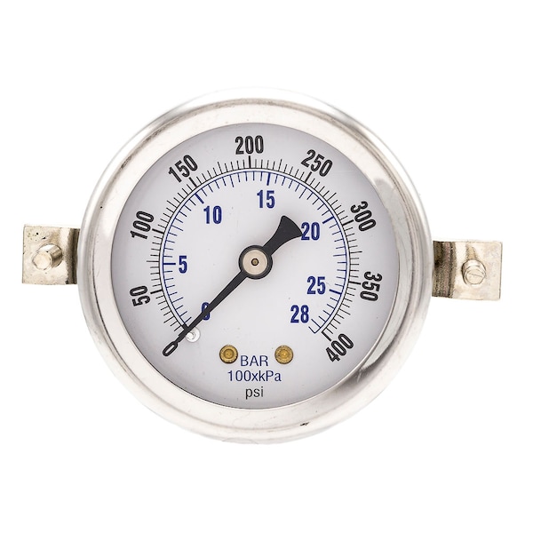 Gauge,2,0-400psi,1/4CBM,Fill,U-Clamp