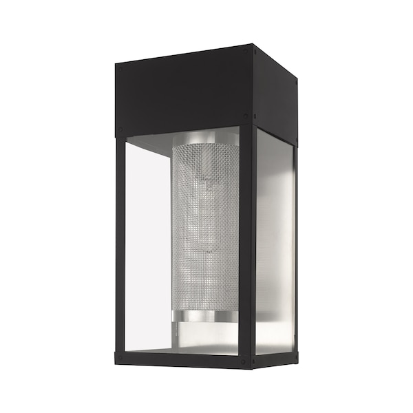 Franklin 1 Light Black Outdoor Wall Lantern