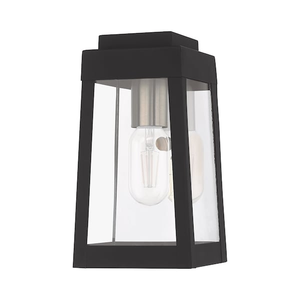 Oslo 1 Light Black Outdoor Wall Lantern