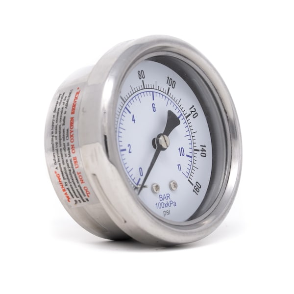 Gauge,2-1/2,0/160psi,1/4CBM,Rem Bezel