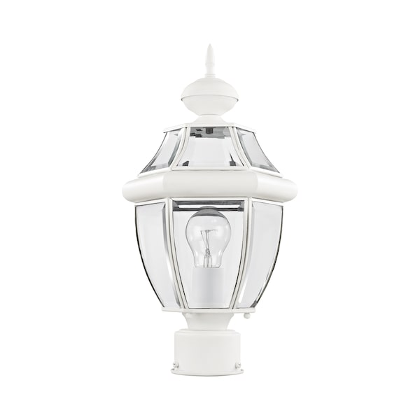 Monterey 1 Light White Outdoor Post Top Lantern