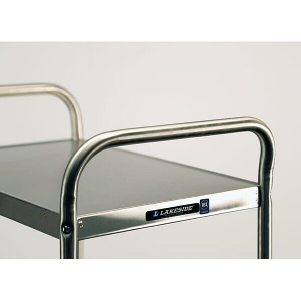 Tubular Frame Stainless Steel 2-Shelf Cart; 500 Lb Capacity, 18x27