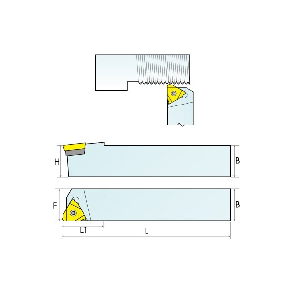 Ser0625K16 External Indexable Threading Tool Holder