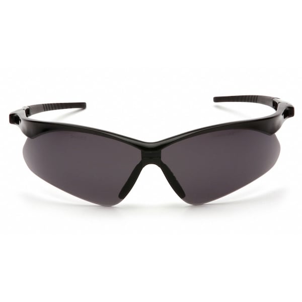 Safety Glasses, Agitator Series, Anti-Fog, Anti-Static, Anti-Scratch, Black Half-Frame, Gray Lens