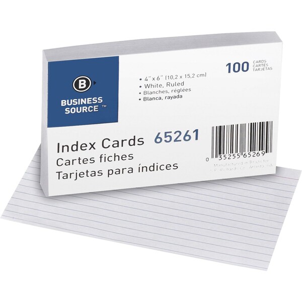 Index Card,Ruled,4X6,We,PK10