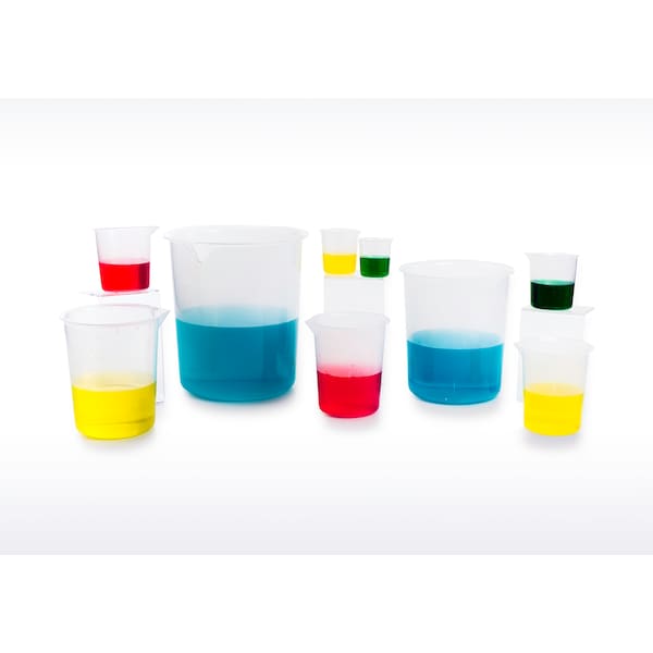 Bel-Art Graduated Griffin Low-Form 400ml Beakers: PP, 100ml Grad,6/PK