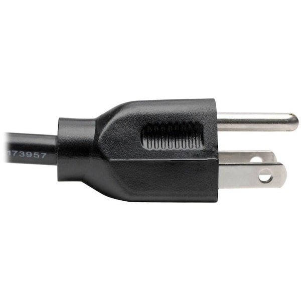 Power Cord, 5-15P To C13, 10A, 18AWG, 10ft