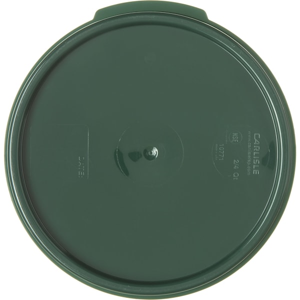 Round Container Lid,2-4 Qt.,Green,PK12