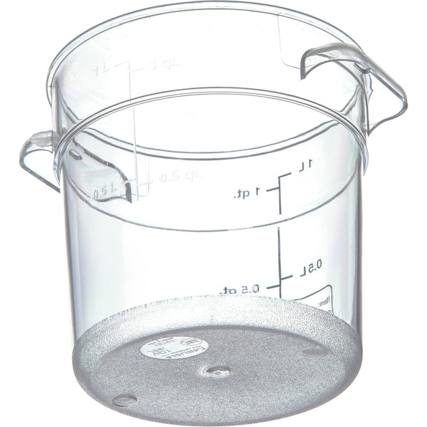 Round Container,1 Qt.,Clr,PK12