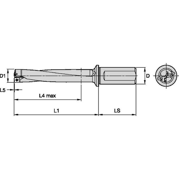 Indexable Insert Drill,40.00mm,TCF
