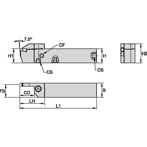 Thread Turning Toolholder,WGCSM,HSS