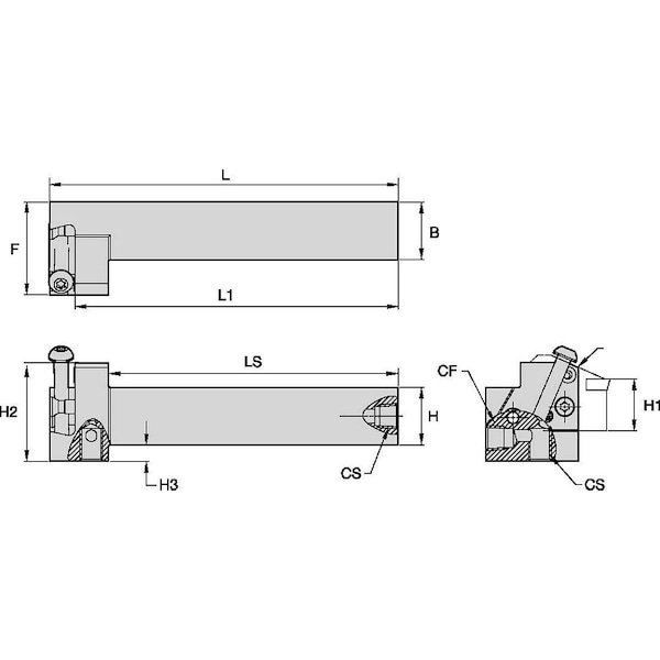 Grooving/Parting Toolholder,WGCME-C,RH