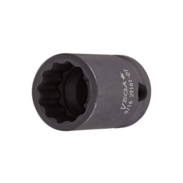 Impact Socket,3/8 Sq Dr 19 Mm 12pt