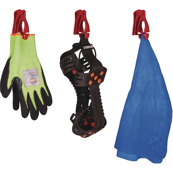 Glove Clip,Red,4 In.