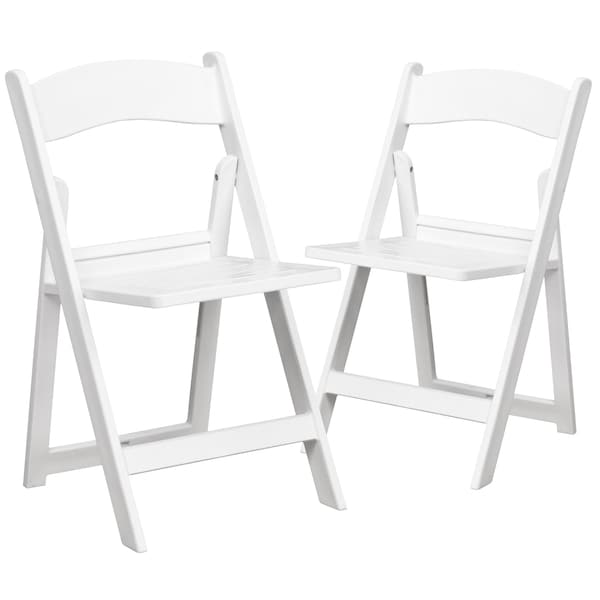 White Resin Folding Chair