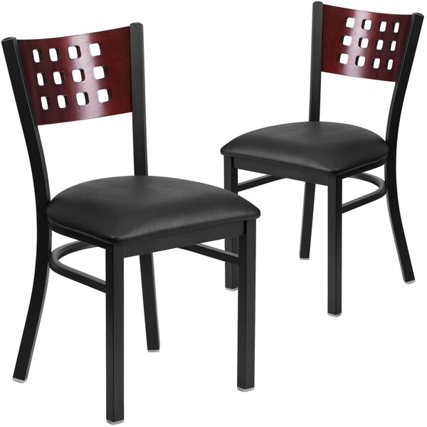 Black Cutout Chair-Black Seat