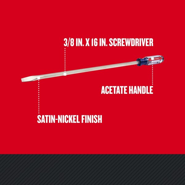 Slotted Acetate Screwdriver,3/8x16