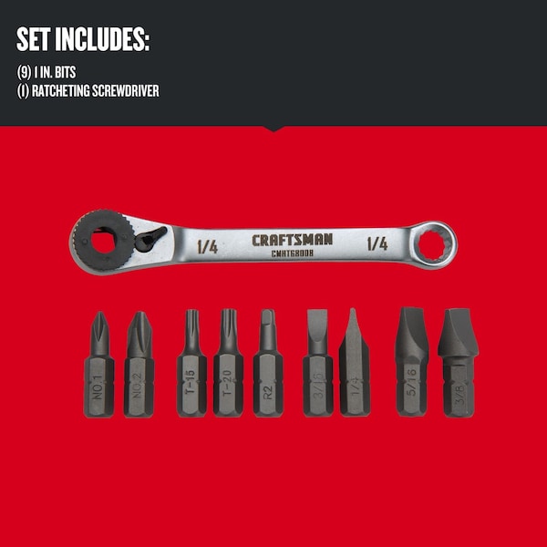 Ratcheting Offset Multi-Bits Screwdriver