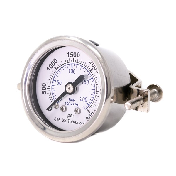 Gauge,1.5,0/3000psi,1/8CBM,SS,U-Clamp