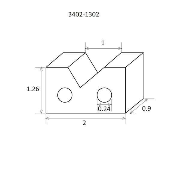 2 X 7/8 X 1 Steel V-Block Set