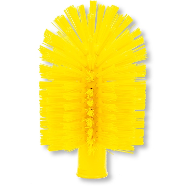 4 In W Pipe And Valve Brush, Yellow, Polypropylene