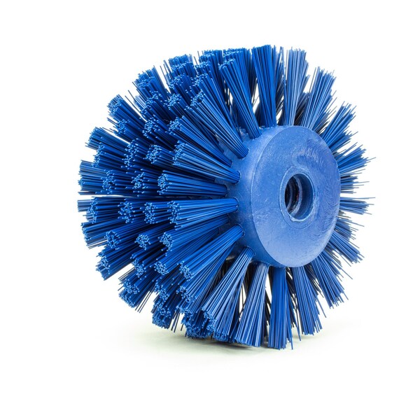 5 In W Pipe And Valve Brush, Blue, Polypropylene