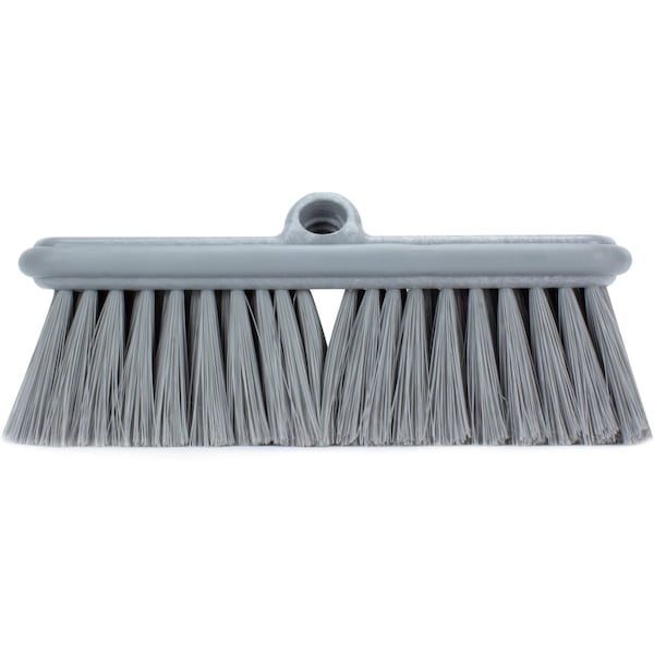 3 In W Flo-Thru Brush, Gray, Polypropylene