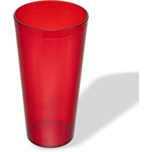 SAN Plastic Tumbler,24 Oz.,Ruby,PK72