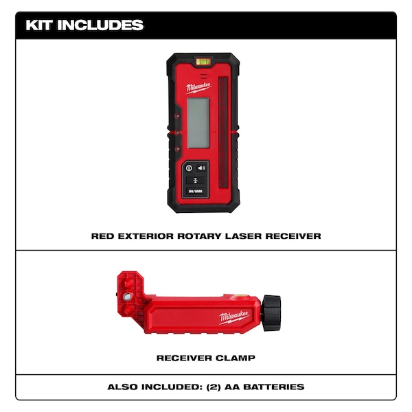 Receiver For Red Exterior Rotary Laser