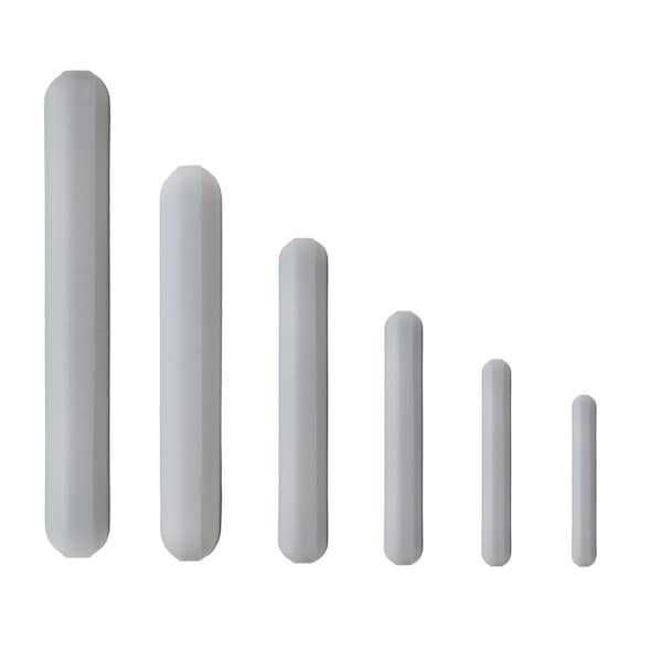 Bel-Art Spinbar Teflon Magnetic Stir Bar: 80x10mm,White,w/o Pivot Ring