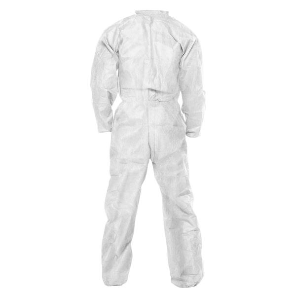 Breathable Coverall,White,L,Elastic, Large, 24 PK