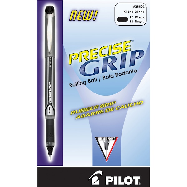 Pen,Precise,Grip,Rb,X-Fn,Bk,PK12