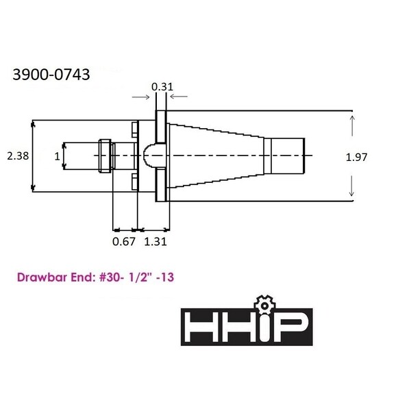 #30 NMTB X 1 Shell End Mill Holder