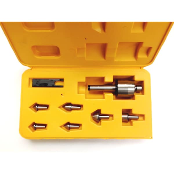 9 Piece MT2 Multi-Shape Interchangeable Tip Live Center Set