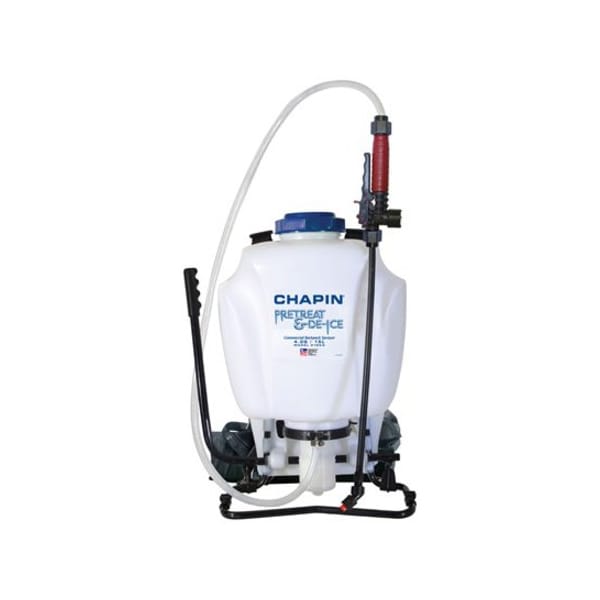 4 Gal. Pre-Treat And Ice Melt Sprayer, Polyethylene Tank, Cone, Fan Spray Pattern, 48 Hose Length